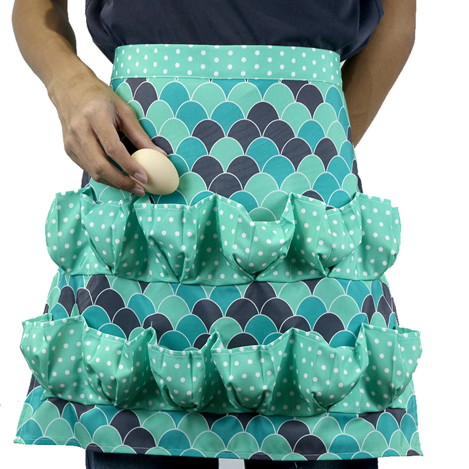 Backyard Barnyard 12 Pocket Soft Durable Denim Egg Gathering Apron