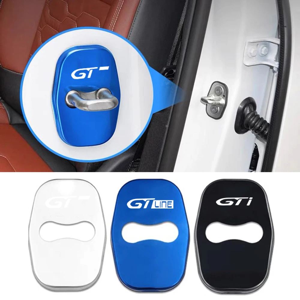 4 Pz Per Peugeot Gt Gti Gt Line Car Door Lock Cover Car Styling Fit Peugeot 2008 3008 208 5008 206 207 306 307 308 408 508 407