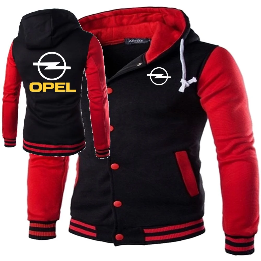 Men OPEL Car Fleece Hoodies Baseball Uniform Men's Hooded Sweatshirts Hoody Jersey Jackets 2