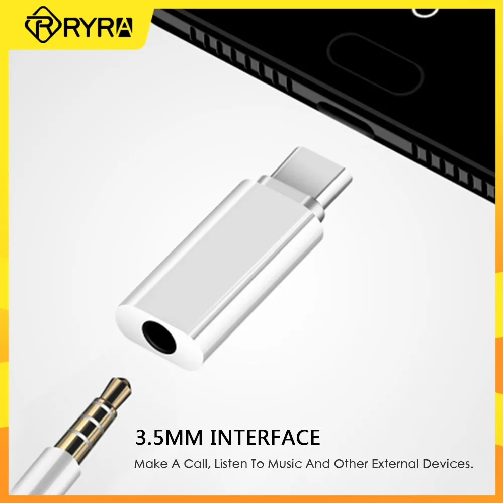 

Переходник для наушников RYRA Type-C «мама» на гнездо 3,5 мм «папа»