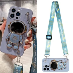 Astronaut Bracket Crossbody Lanyard Phone Holder Case - iPhone 6 S or 6 (GRAY)