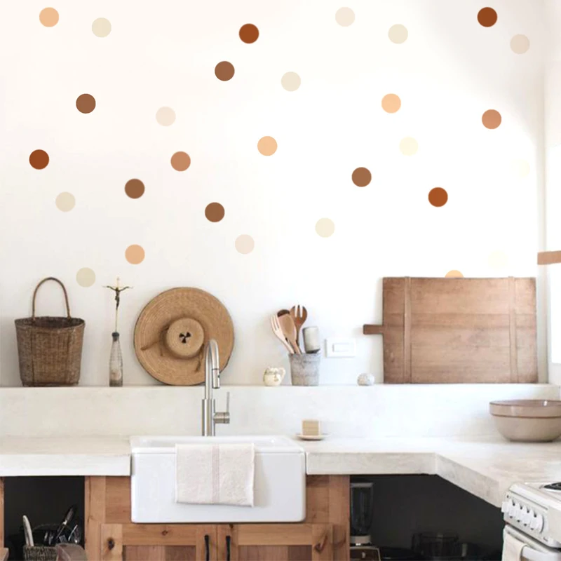Creative Boho Polka Dot Wall Stickers for Children's Room Baby Girls Boys Nursery Room Home Decor Cartoon Kids Vintage Stickers luminous wall stickers,wall stickers,vinyl decal stickers