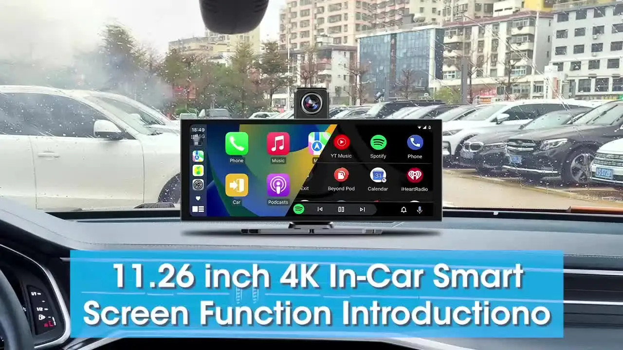 Develuck 10.26/11.26 inch 4K Dashcam CarPlay Android Auto Rearview