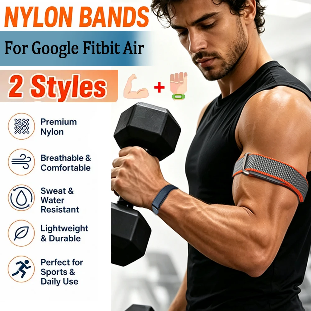 Nylon Woven Breathable Sport Fitness Tracker Adjustable Strap