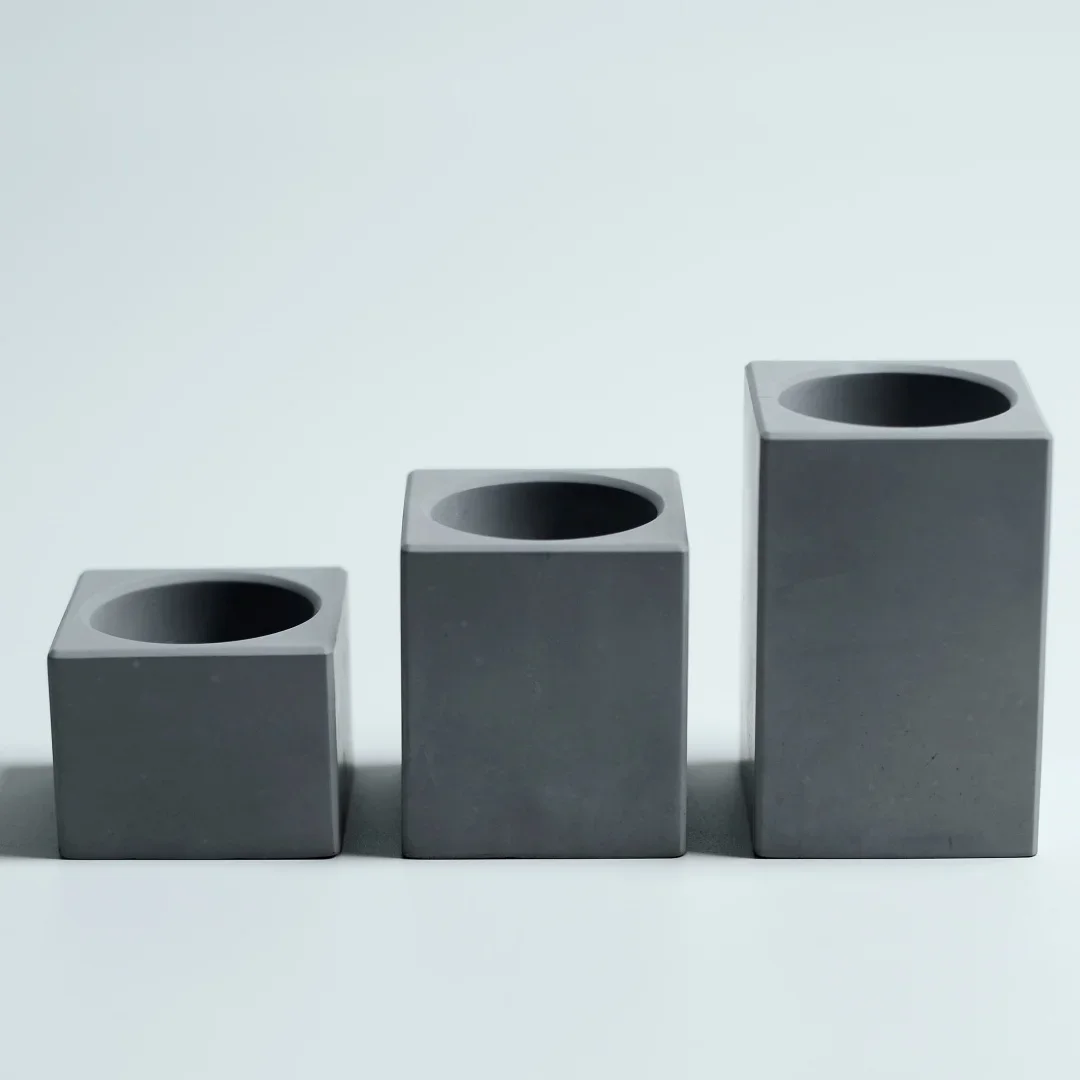Cylindrical Square Barrel Geometric Cement Candle Holder Silicone Mold Aromatherapy Gypsum Candle Holder Decoration Mould silicone mold