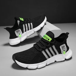 Breathable Mesh Men's Trendy Lightweight Walking Sneakers - 45 (BlackWhite)