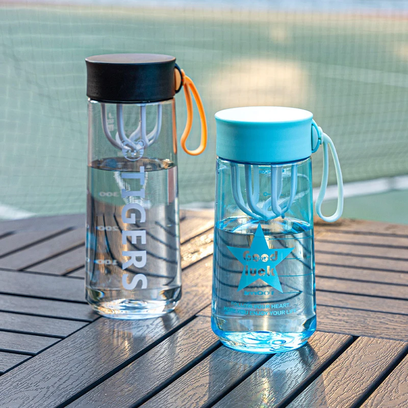 500ML Large Capacity Sports Water Bottle Transparent Drinking Cup Men Women Summer Outdoor Portable Plastic Coffee Juice Cup