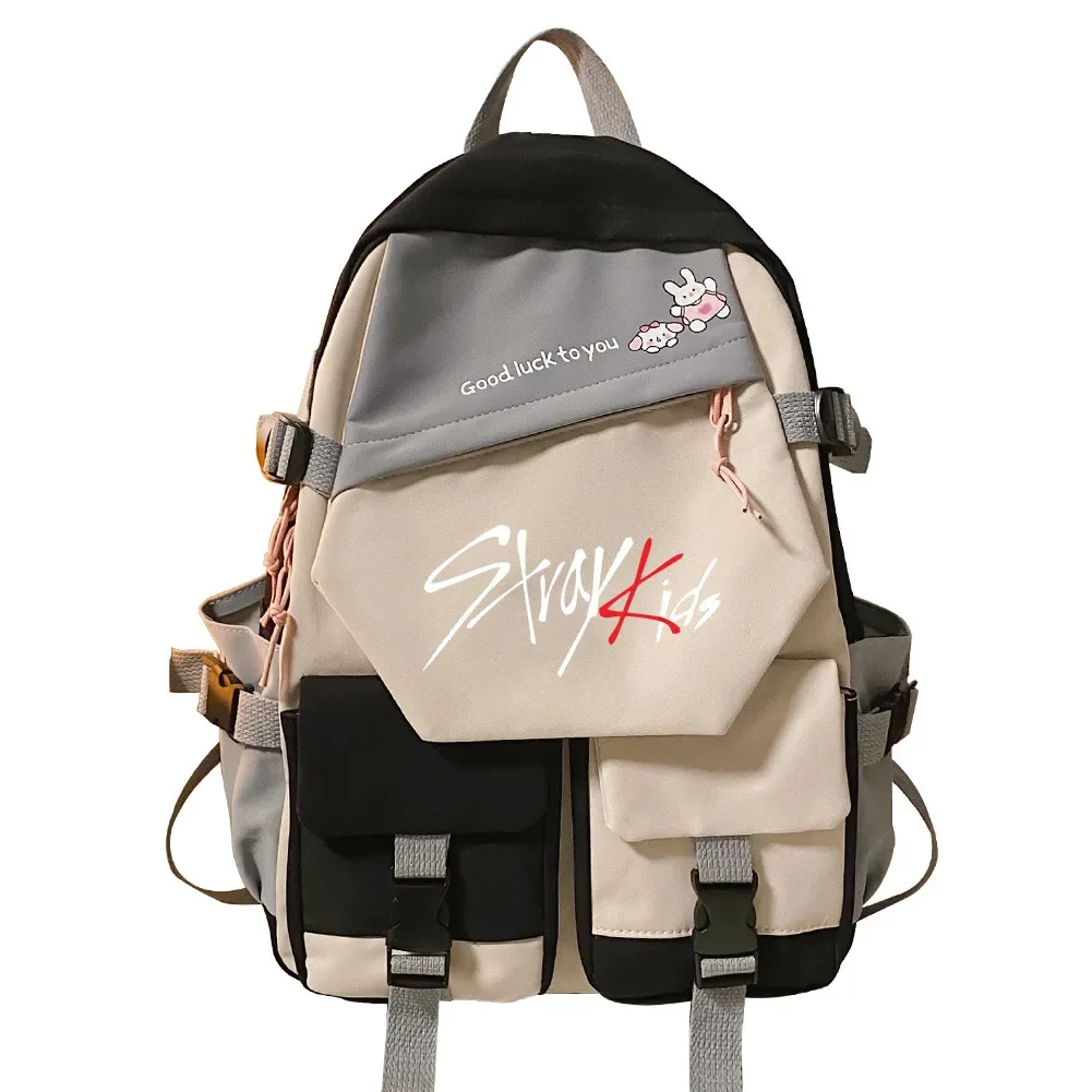 

Stray Kids Mochila Backpacks Boys Girls Bookbag School Bags Cartoon Kids Rucksack Travel Rucksack Shoulder Bag Large Capacity
