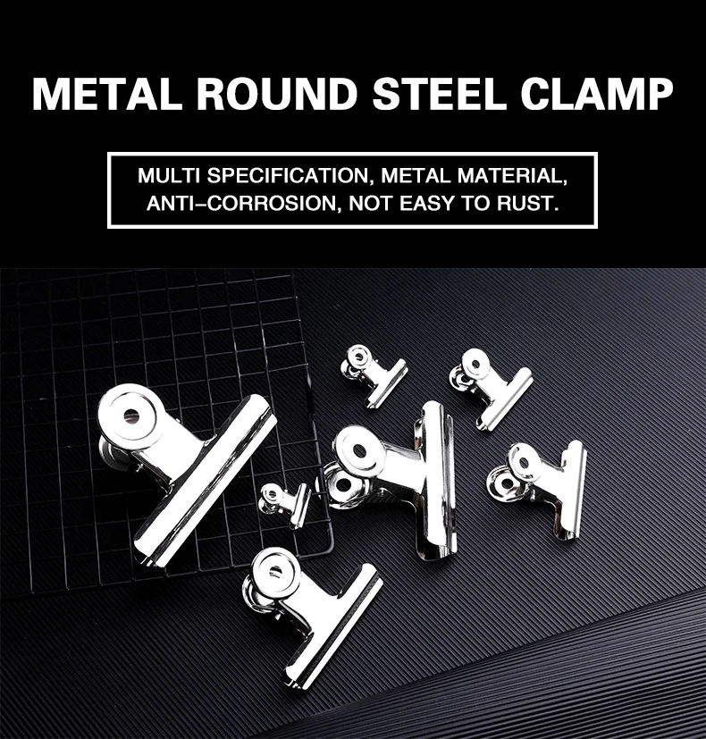 1p Powerful Metal Clip Stationery Office Supplies Household Folder Fixing Small Book Clip Extra Large Sketch Board Drawing