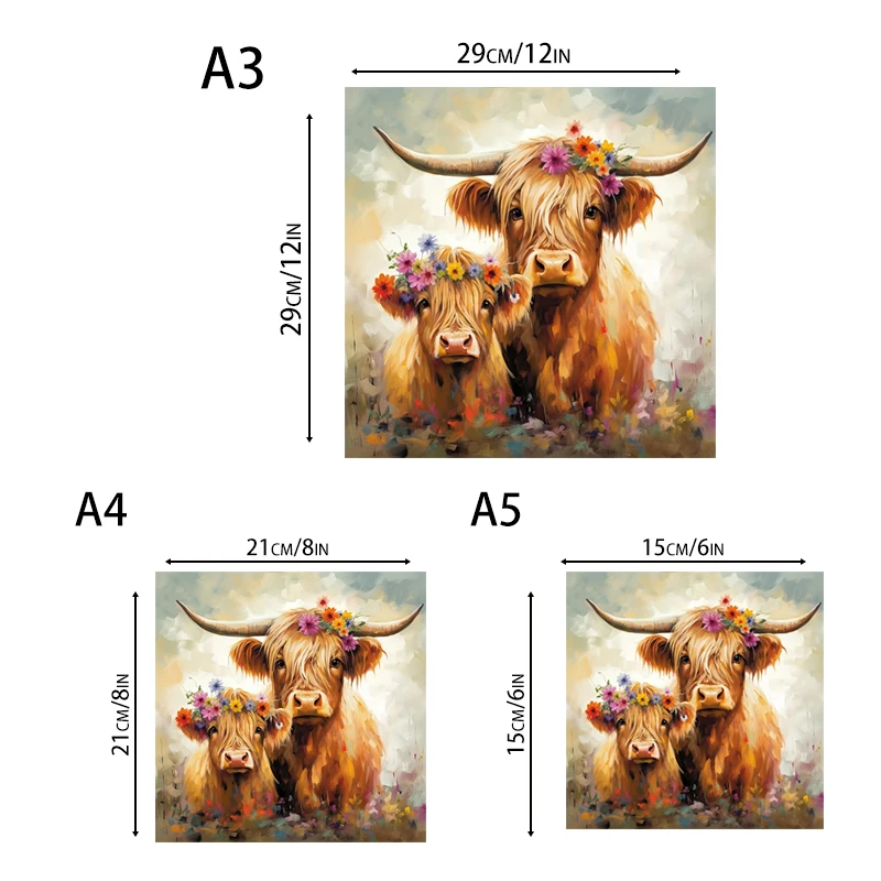 Cow creative wooden puzzles, advanced puzzles with beautiful flowers and irregular animal pieces, party games, birthday gifts 3