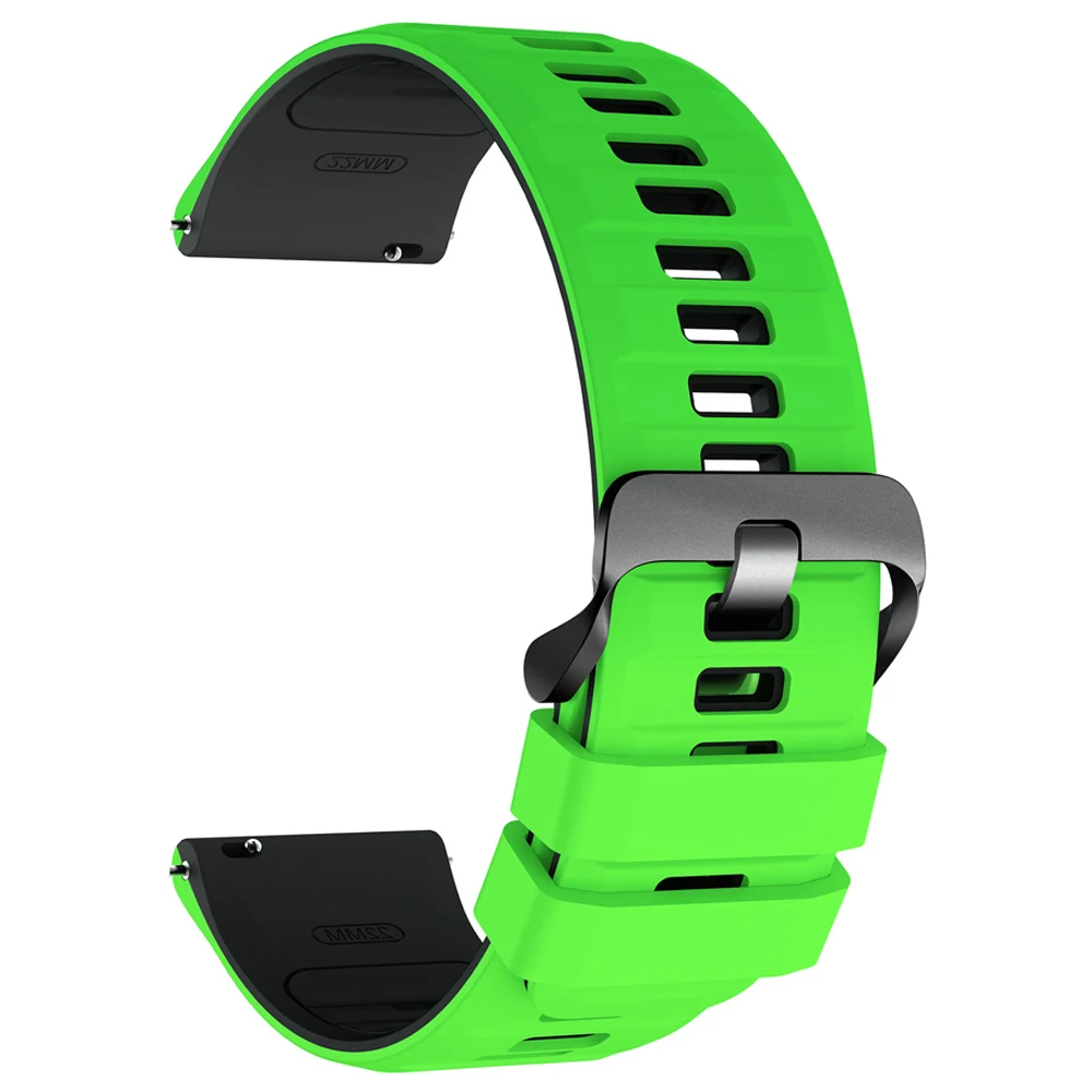 Enhanced Soft Rubber Sports Strap | Premium Replacement Bracelet, 20mm/22mm