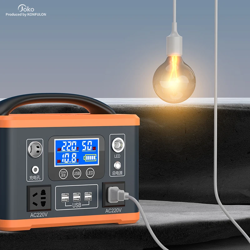 

KONFULON Power Station 416Wh 112500mAh High Capacity Power Station 220V 500W AC Outlet Generator for Outdoor Camp Car Backup