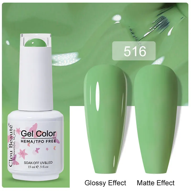 Clou Beaute 15ml Black Red Semi-Permanent Gel Nail Polish