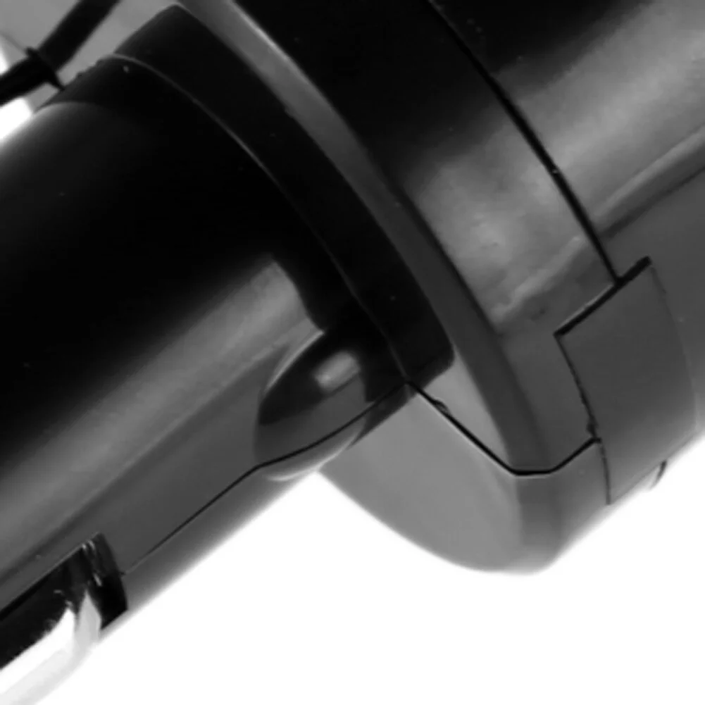 Universal Dual USB Car Charger with Digital Voltmeter & Thermometer - 2-in-1 Battery Monitor