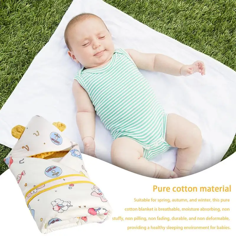 Newborn Swaddle Sack Wearable Blanket Baby Swaddle Blanket Cute Soft Ergonomic Sleep Sack Receiving Blanket For Baby Boys Girls 3