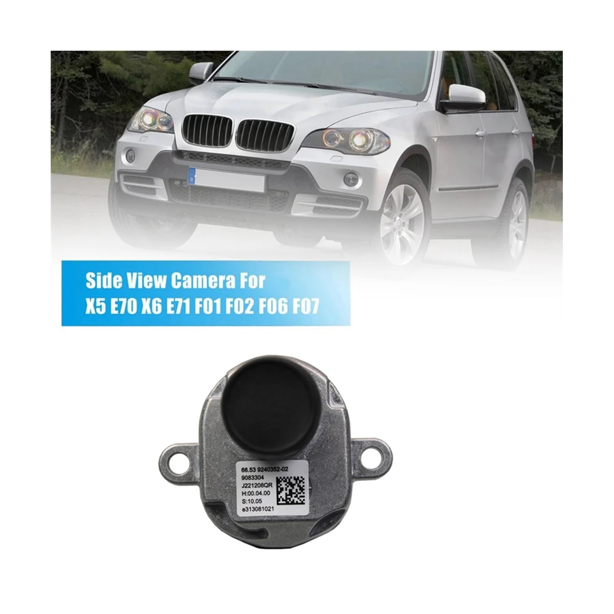 66539240352-02 우측 전면 서라운드 사이드 뷰 백업 카메라, BMW X5 E70 X6 E71 F01 F02 F06 F07 F10 F11 F12 2010-2019