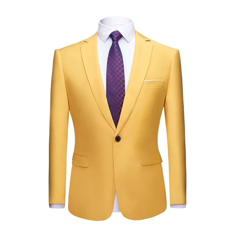 Men Fashion Casual Slim Fit Suit Jacket Formal Business Social Wedding Party Blazers Plus Size 5XL-S men suits jackets