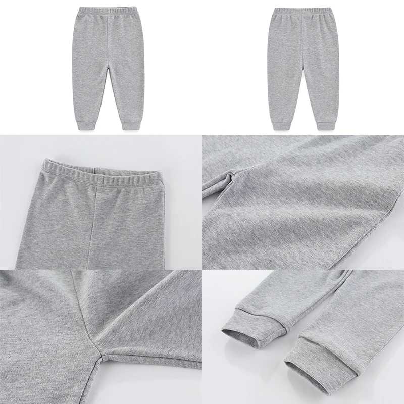 Unisex Solid Color 4Pieces Newborn Pants 100%Cotton Baby Boy Trousers 0-24M Printing Casual Baby Girl Pants Autumn 3