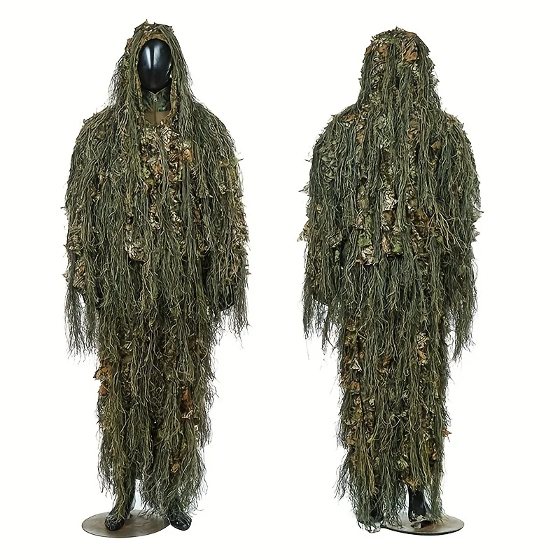 Combinaison ghillie adulte woodland 3D bionique - Tenue camouflage pêche photographie chasse