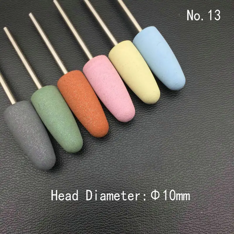 6pcs/set Rubber Silicon Nail Drill Milling Cutter for Manicure Bit Flexible Polisher Machine Electric Nail File Art Tools 5