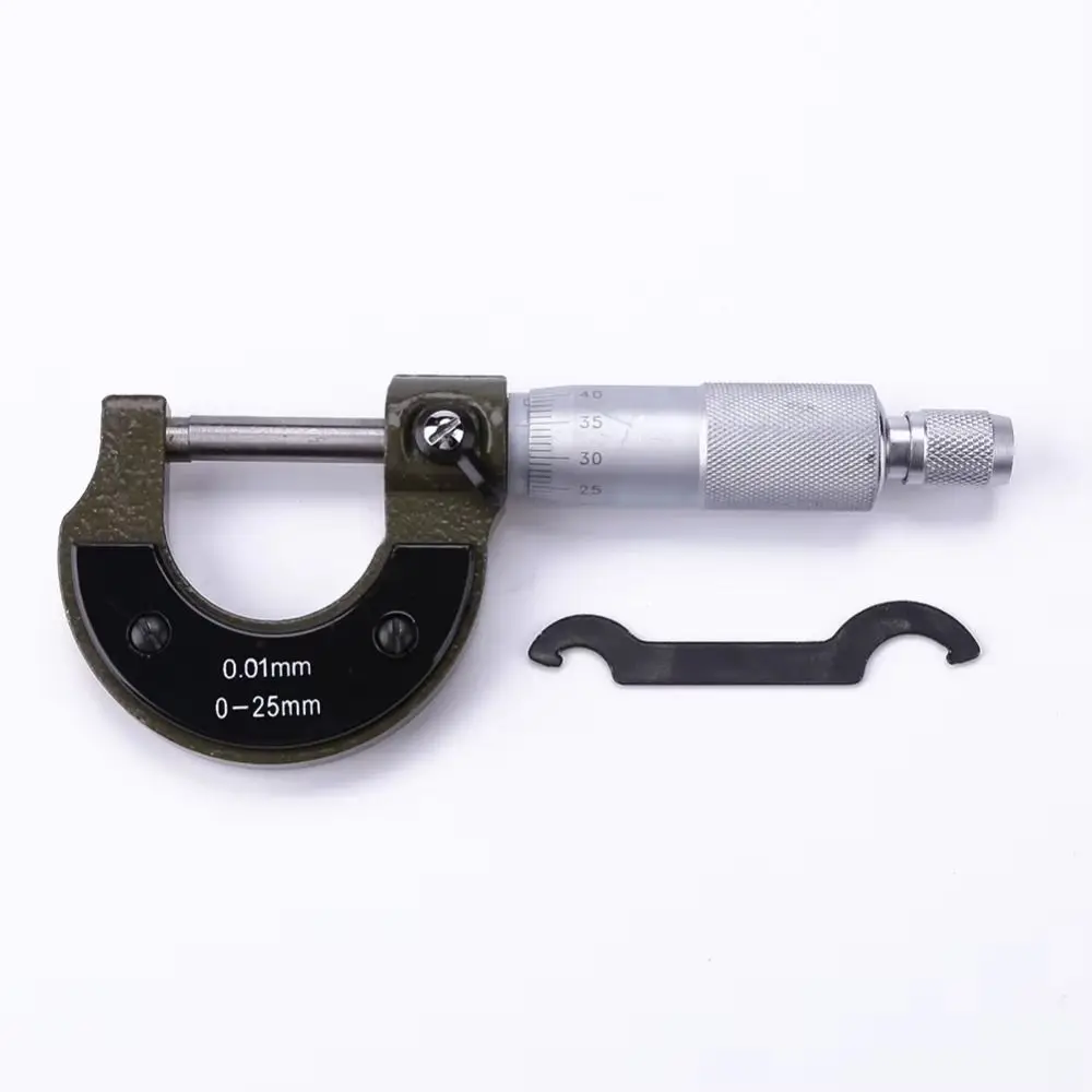탄소강 외부 마이크로미터 나사 스케일 0-25mm 기계식 마이크로 캘리퍼스 버니어 캘리퍼스 수공구 정밀 마이크로미터