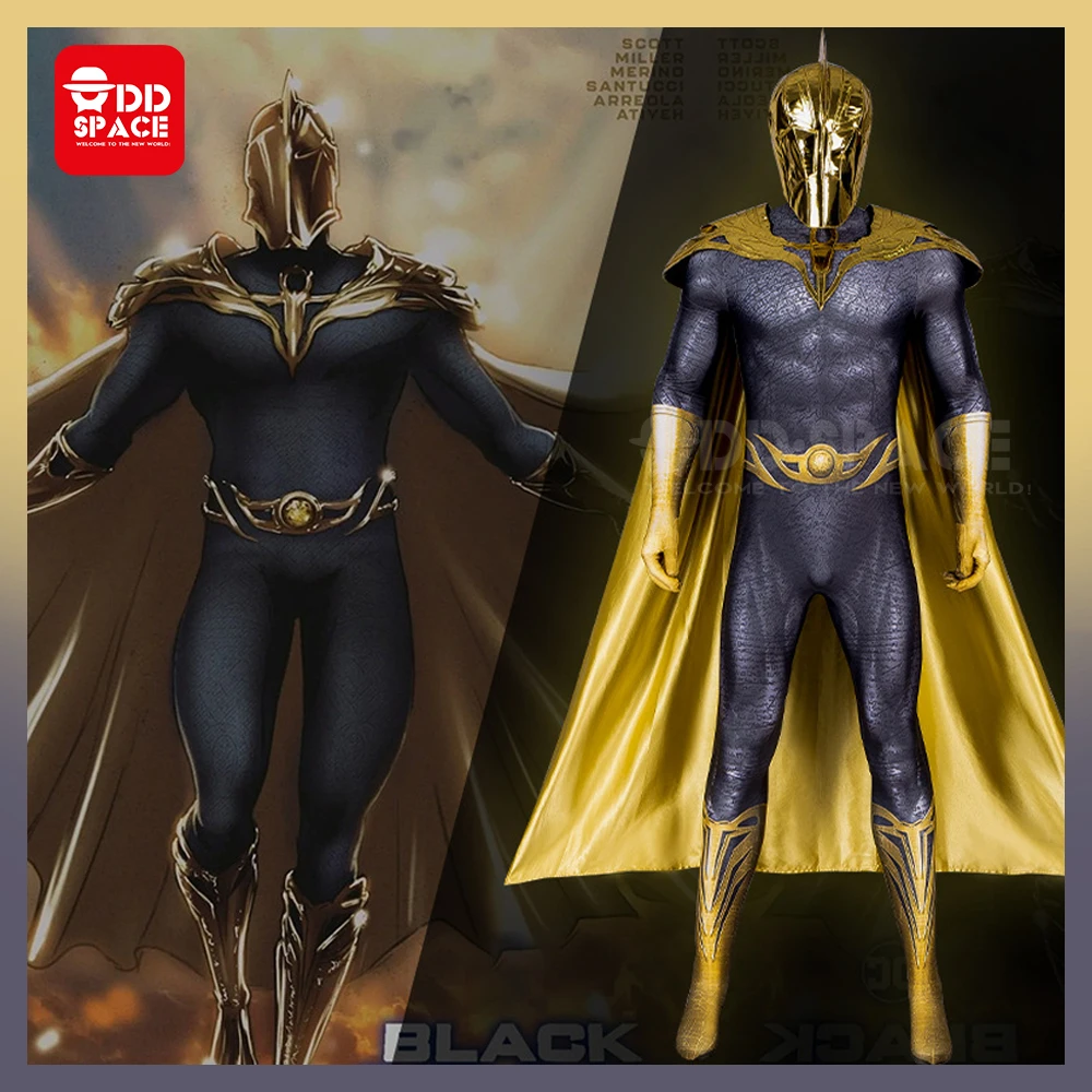 

Doctor Fate cosplay Cloak of Destiny Silver Scarab Suit cloak villain Movie Black Teth Adam Cosplay Men Suit Halloween