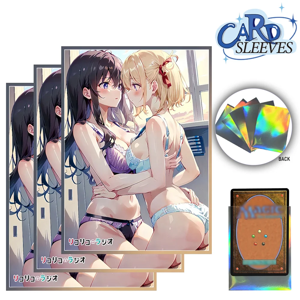 

60PCS 67×92mm Holographic Lycoris Recoil Anime Card Sleeves Board Game Cards Protector Compatible with PKM/MTG/PTCG