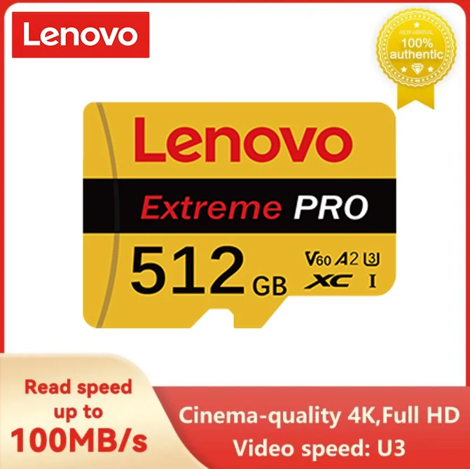 

Lenovo 2 ТБ карта памяти 1 ТБ V60 4K Micro TF SD карта 512 ГБ 256 ГБ высокоскоростная Micro TF SD карта 128 ГБ для телефона компьютера камеры