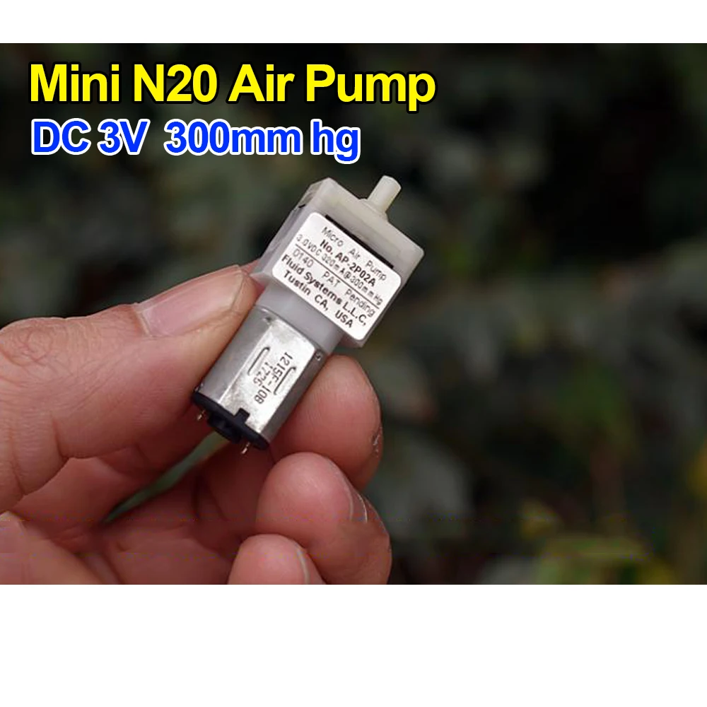

Миниатюрный воздушный насос Micro N20, моторный насос, маленький диафрагменный насос постоянного тока 3 в 300 А, бустер-насос мм рт. Ст., воздушный насос низкого давления