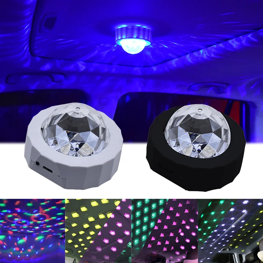 

Car Ambient Light Accessories DJ RGB Colorful Music Sound Led DC12V Party Atmosphere Interior Dome Trunk Wall Lamp Welcome Night