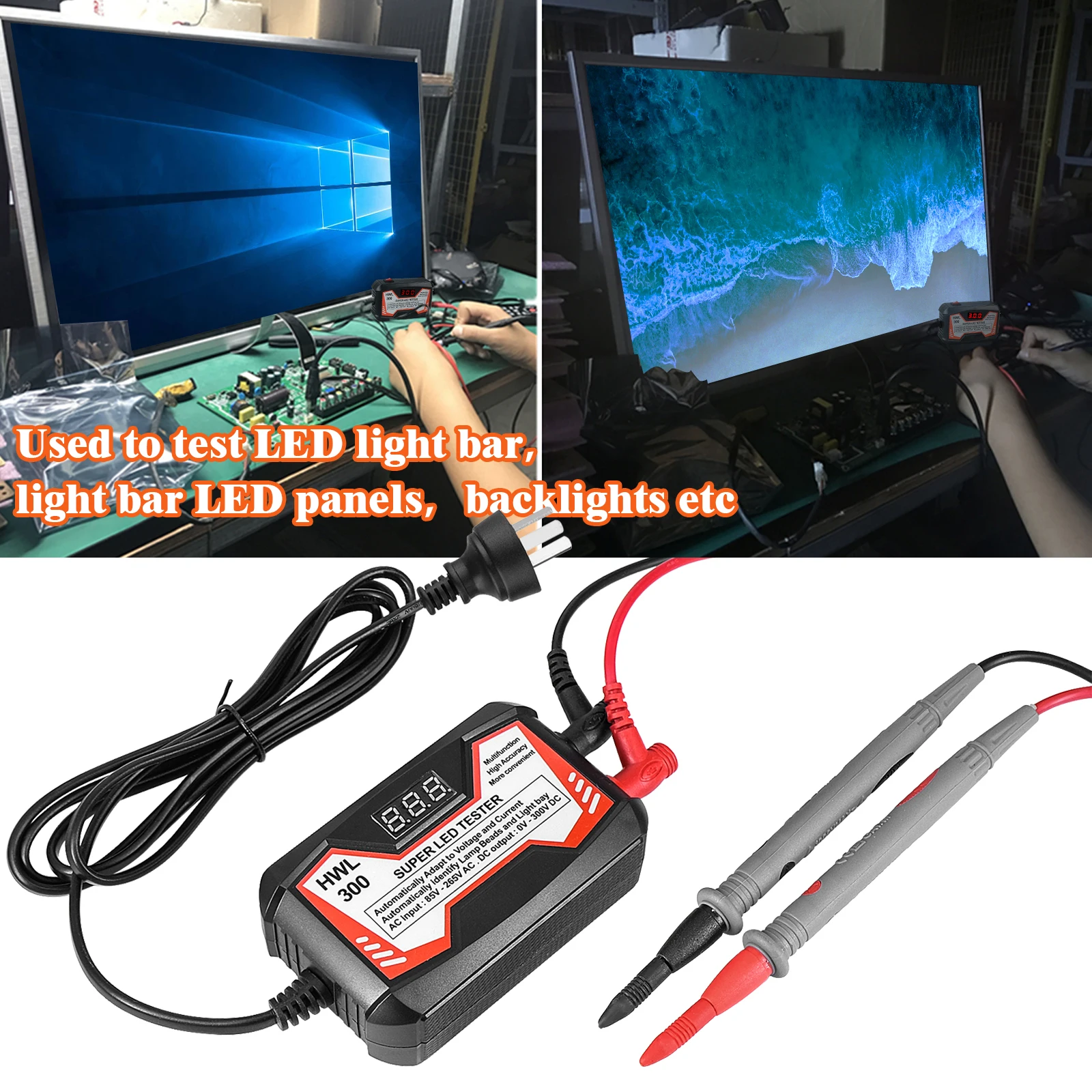 LED Tester 0-300V Output Bead Light Strip Tester LCD TV Maintenance Inspection Testers Multipurpose Lamp Strips Beads Test 4