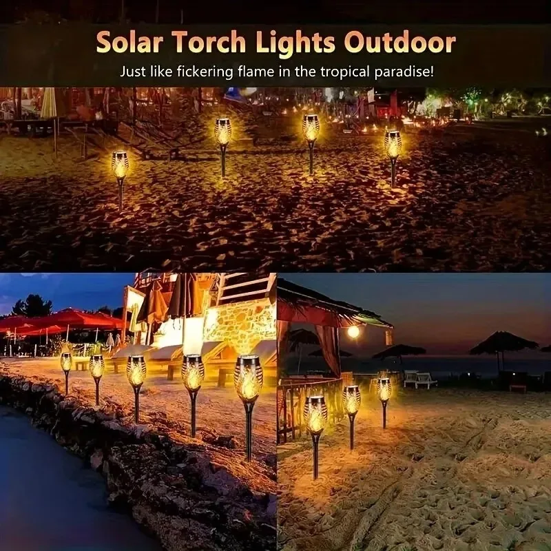 Description Picture 5 of item1/4/6/8pcs 12LED Solar Flame Torch Light Flickering Light Waterproof Garden Decoration Outdoor Lawn Path Yard Patio Floor Lamp