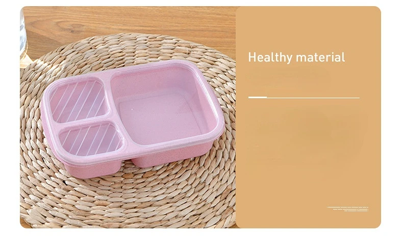 Bento Style Lunch Box - Wheat Straw Bento Box with Utensils, 3 Dividers, &  Flatware Storage - Microw…See more Bento Style Lunch Box - Wheat Straw