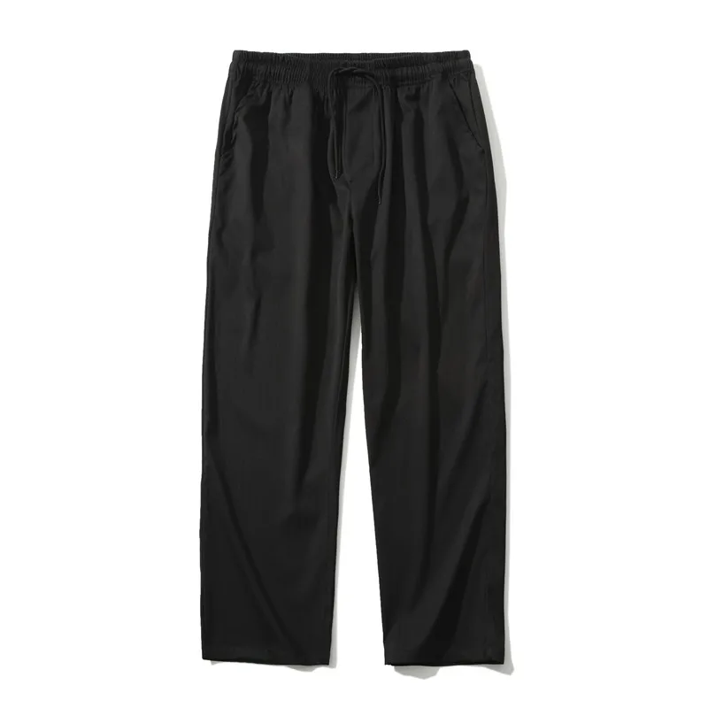 Wide Leg Pants Men Casual Pants Loose Straight Wide Leg Pants Retro Streetwear Skateboard Neutral Trousers Solid Color