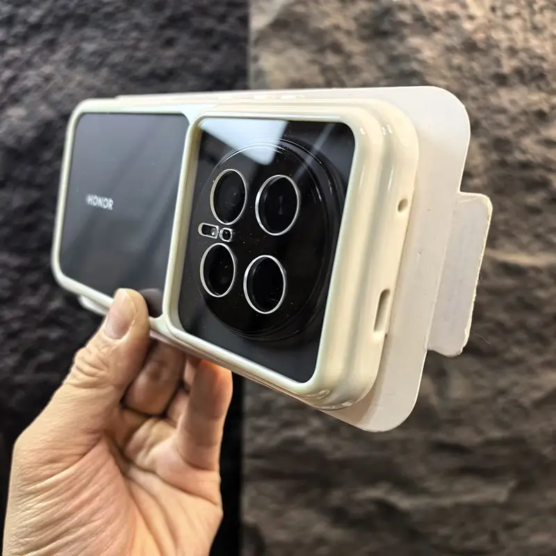 Sleek Circular Border Transparent Acrylic Phone Case - Shockproof & Non-Slip Bumper