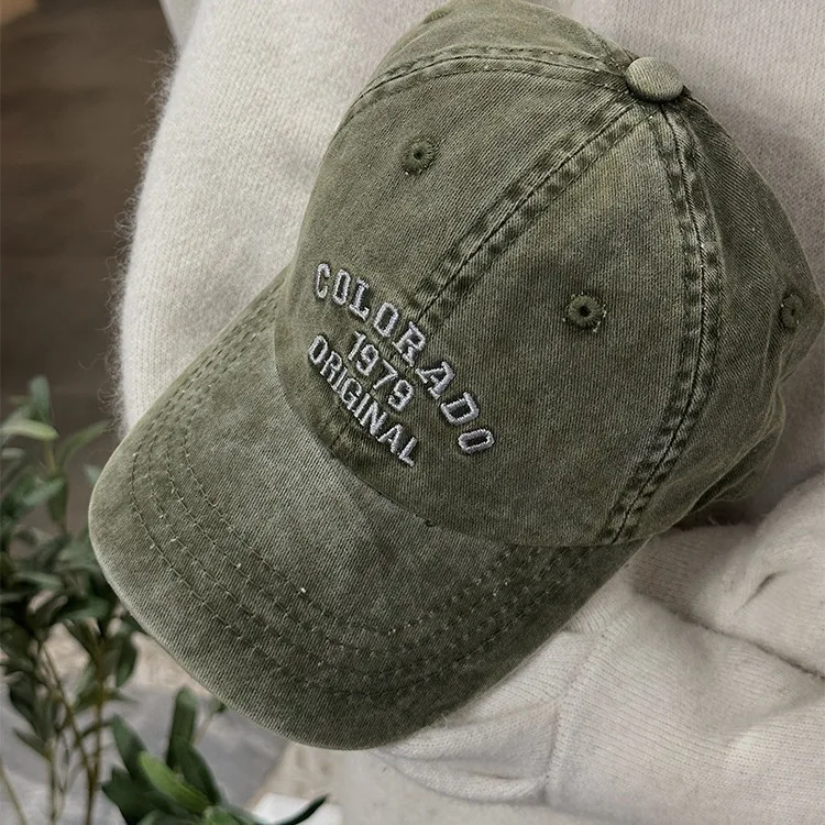 Retro Colorado Letter Embroidery Baseball Caps Spring Summer Cotton Adjustable Casual Hat Hip Hop Streetwear Sun Hats For Baby