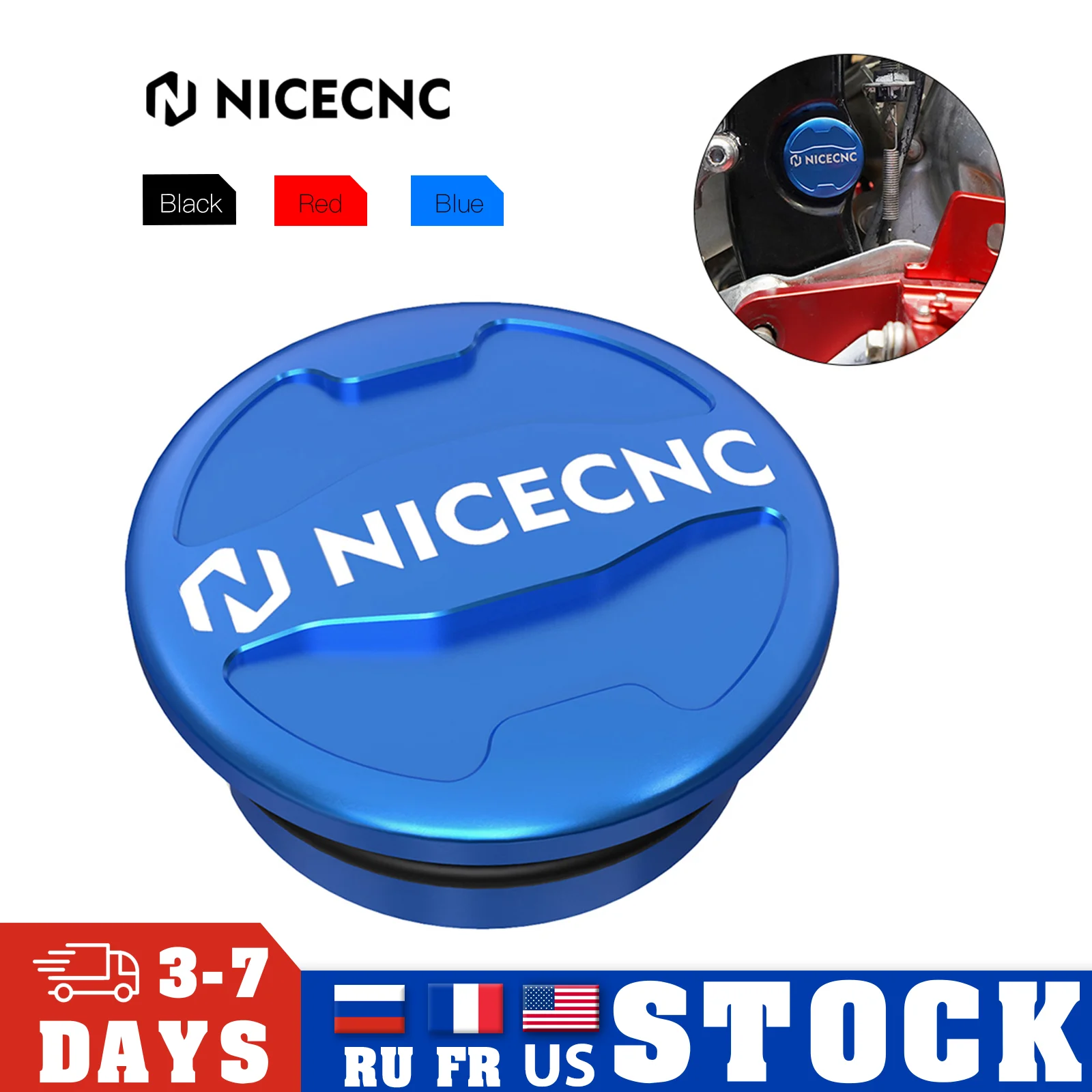 Nicecnc Atv Swing Arm Bolt Push-On Cap Cover Per Yamaha Raptor 700 700R Yfm700 2012 2016-2020 Yfm700R 2013-2020 Yfm Alluminio