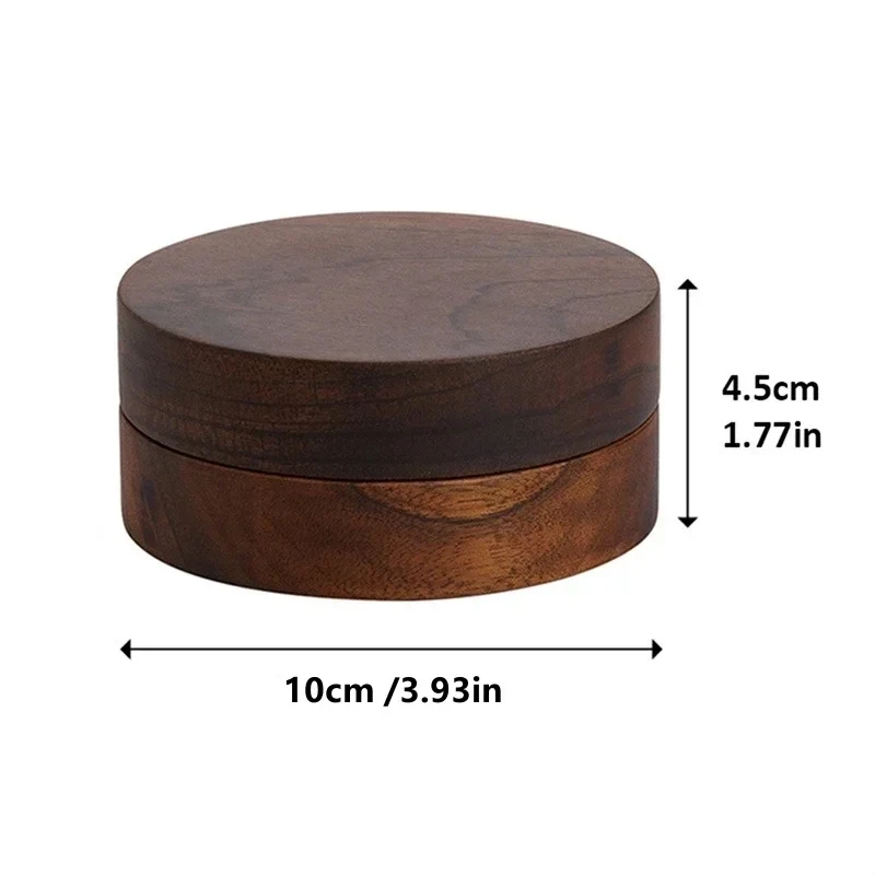 Walnut Wood Ashtrays With Lid Covered Windproof Ashtray Stainless Steel Liner Indoor Outdoor Ash Tray for Home