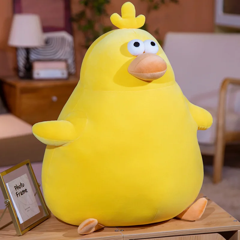 

80cmCreative Big dumb chicken plush doll toy Cute soft Cartoon Stuffed Animal Plush pillow Kid Boy Girl Birthday Gift Room Decor