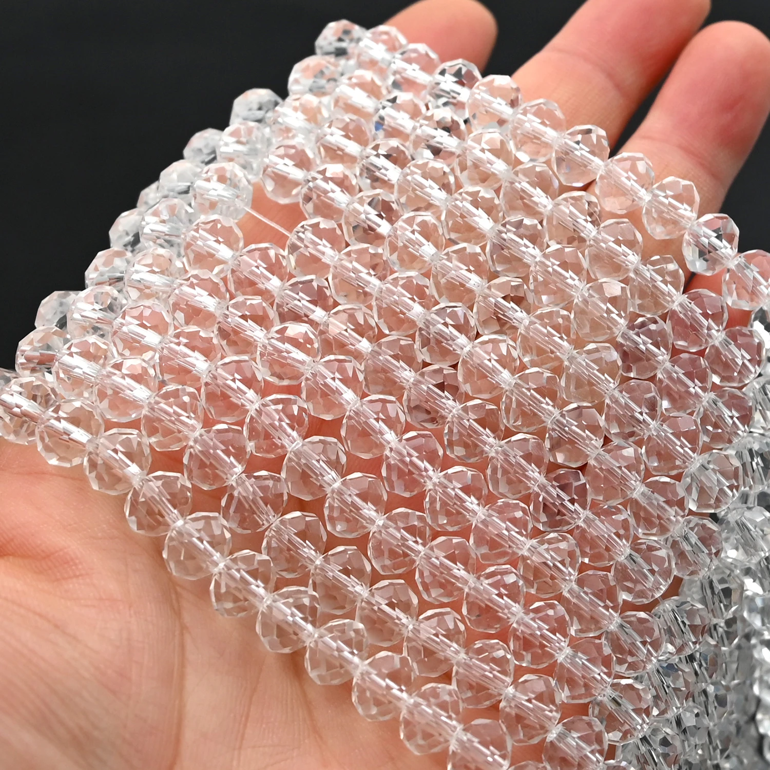 

White Transparent Austria Faceted Crystal Beads For Jewelry Making Diy Bracelet Necklace Accessories Loose Spacer Beads 15inch
