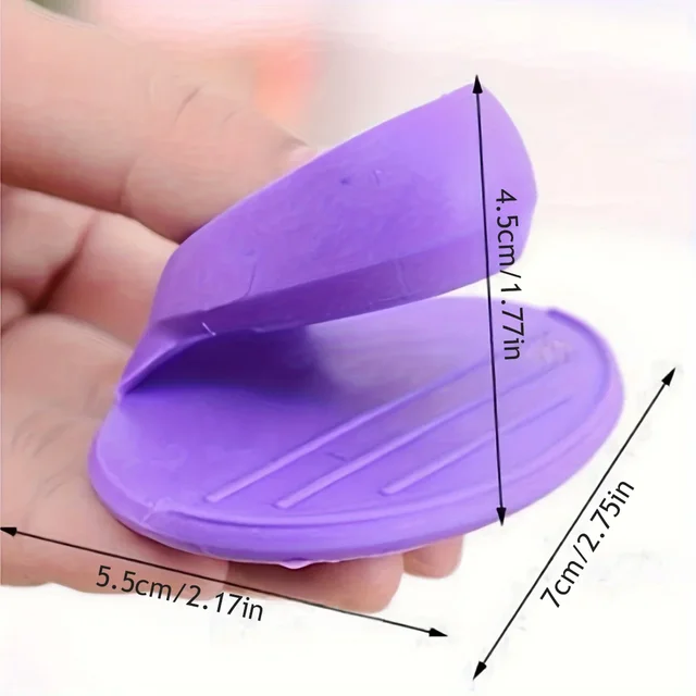 Silicone Insulated Finger Covers Oven Microwave Insulated Gloves High Temperature Resistant Thickened Insulated Mat 6