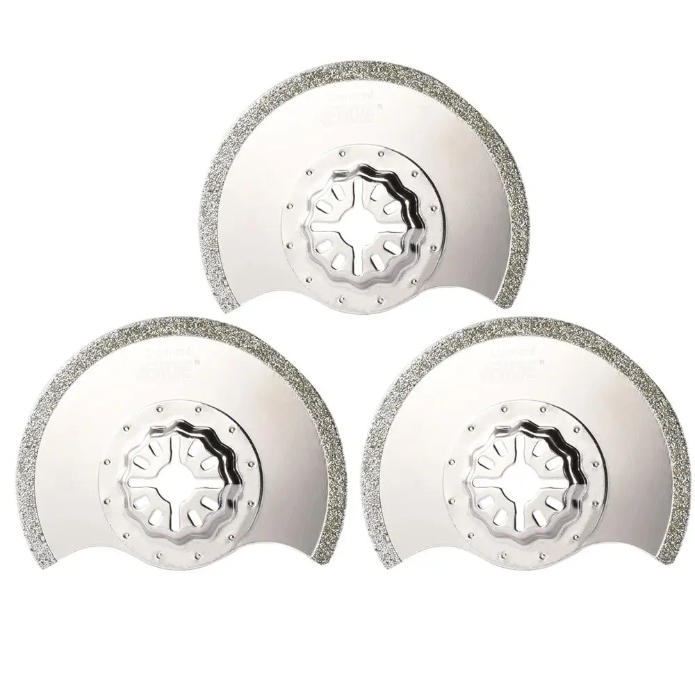 

NEWONE Starlock Carbide Coated Diamond Semi-circle 88mm Oscillating Tools Saw Blades Multi-tool saw blades for tile concrete