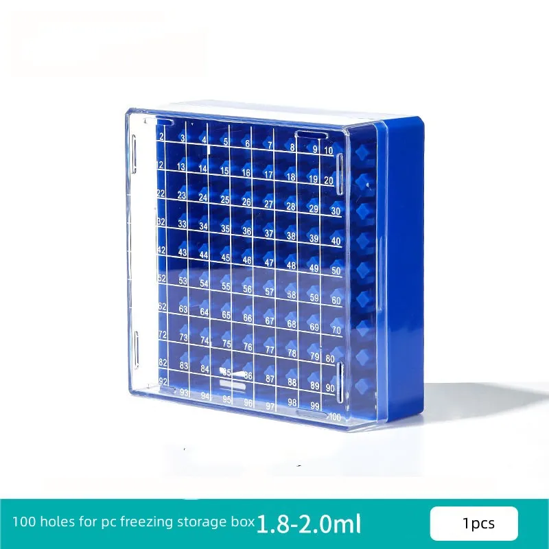 Freezing Storage Box Low-temperature Resistant Plastic Freezing Storage Box 25 81 100 Grid Laboratory Sample