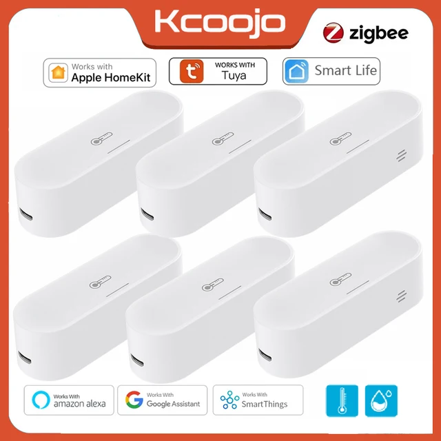 Tuya Zigbee Temperature Humidity Sensor Thermometer Hygrometer APP Remote Alarm Works with Homekit Alexa Google Assistant Alice