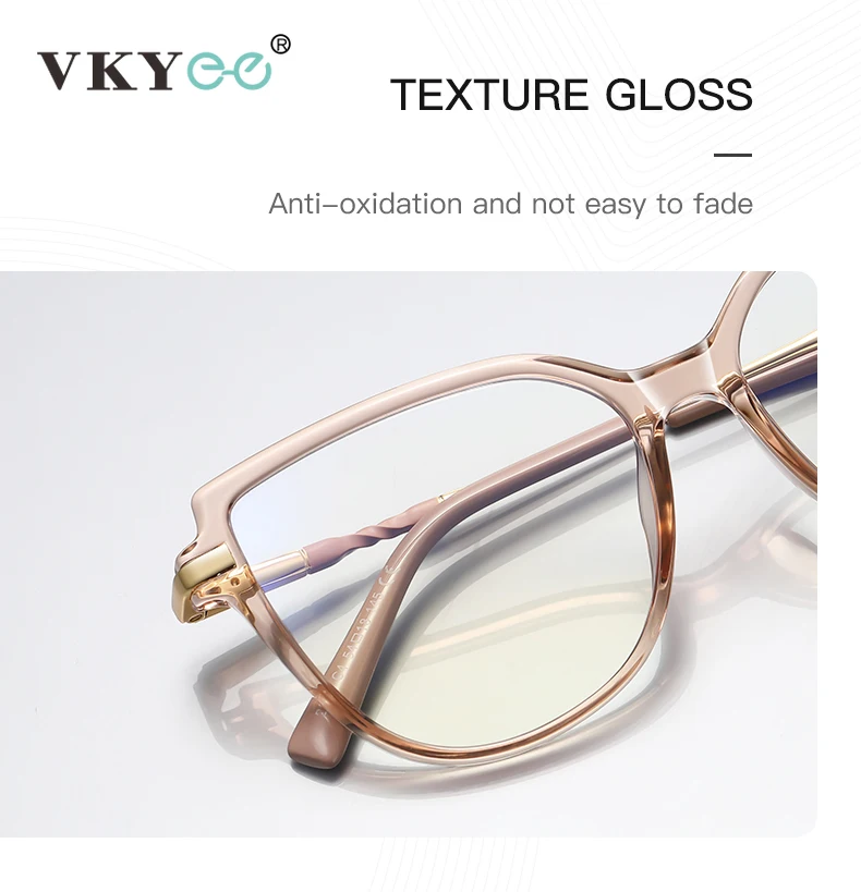 VICKY Stylish Large Frame Simple Geometric Design Anti-blue Light Reading Glasses Customized Prescription Available PFD2210 - Image 5