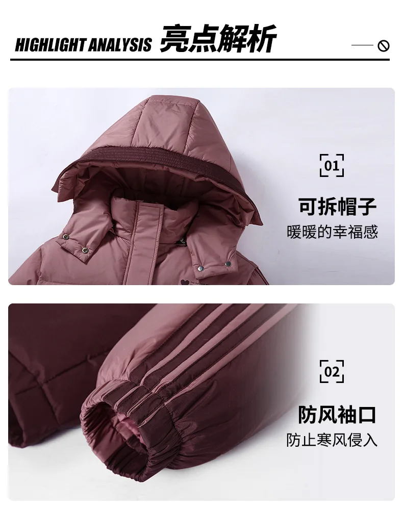 OLEKID -30 Grad Winter Kinder Daunenjacke Für Mädchen Dicke Warme Teenager Mädchen Jacke Mantel 5-12 Jahre Kinder parka Oberbekleidung Mantel – Detail 6
