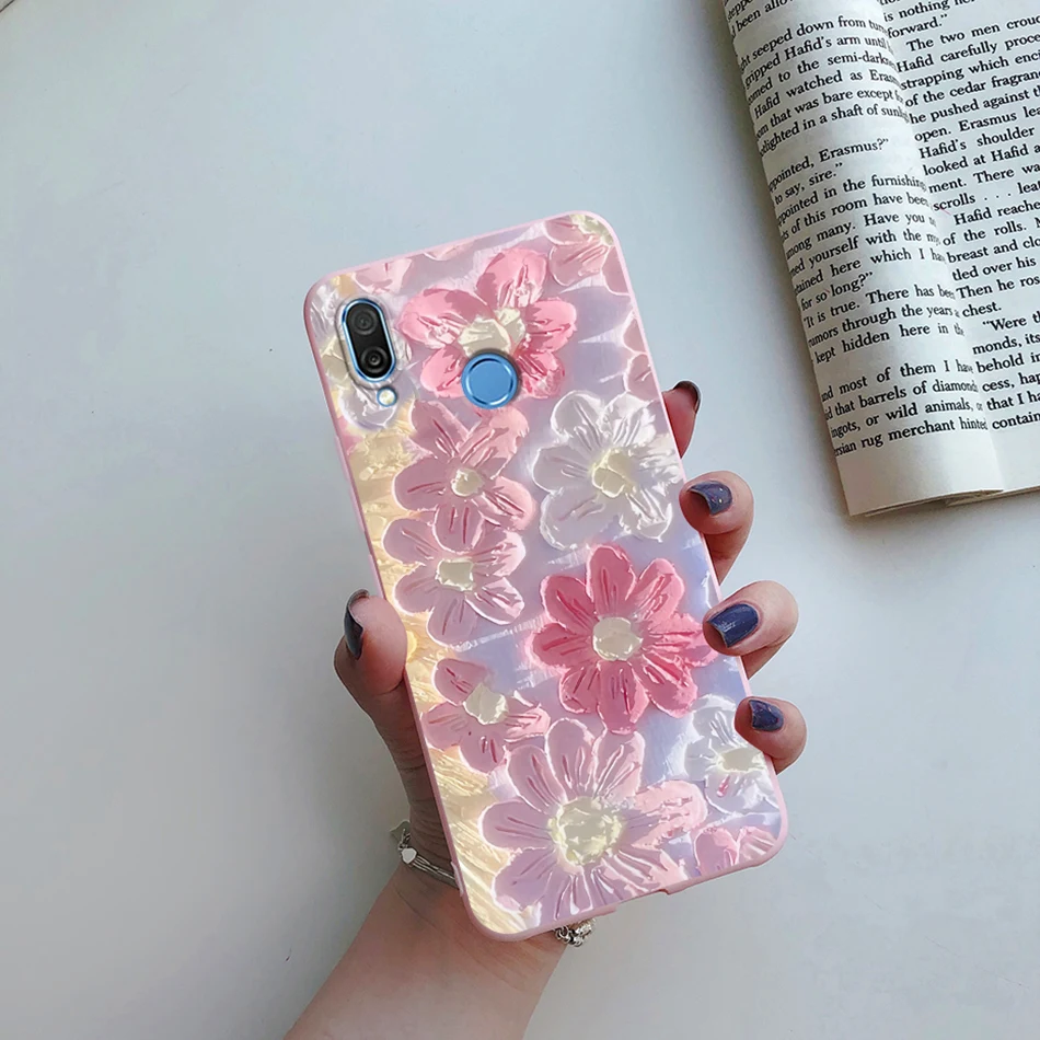 Stylish Flower Soft Silicone Matte Shockproof Bumper Phone Case