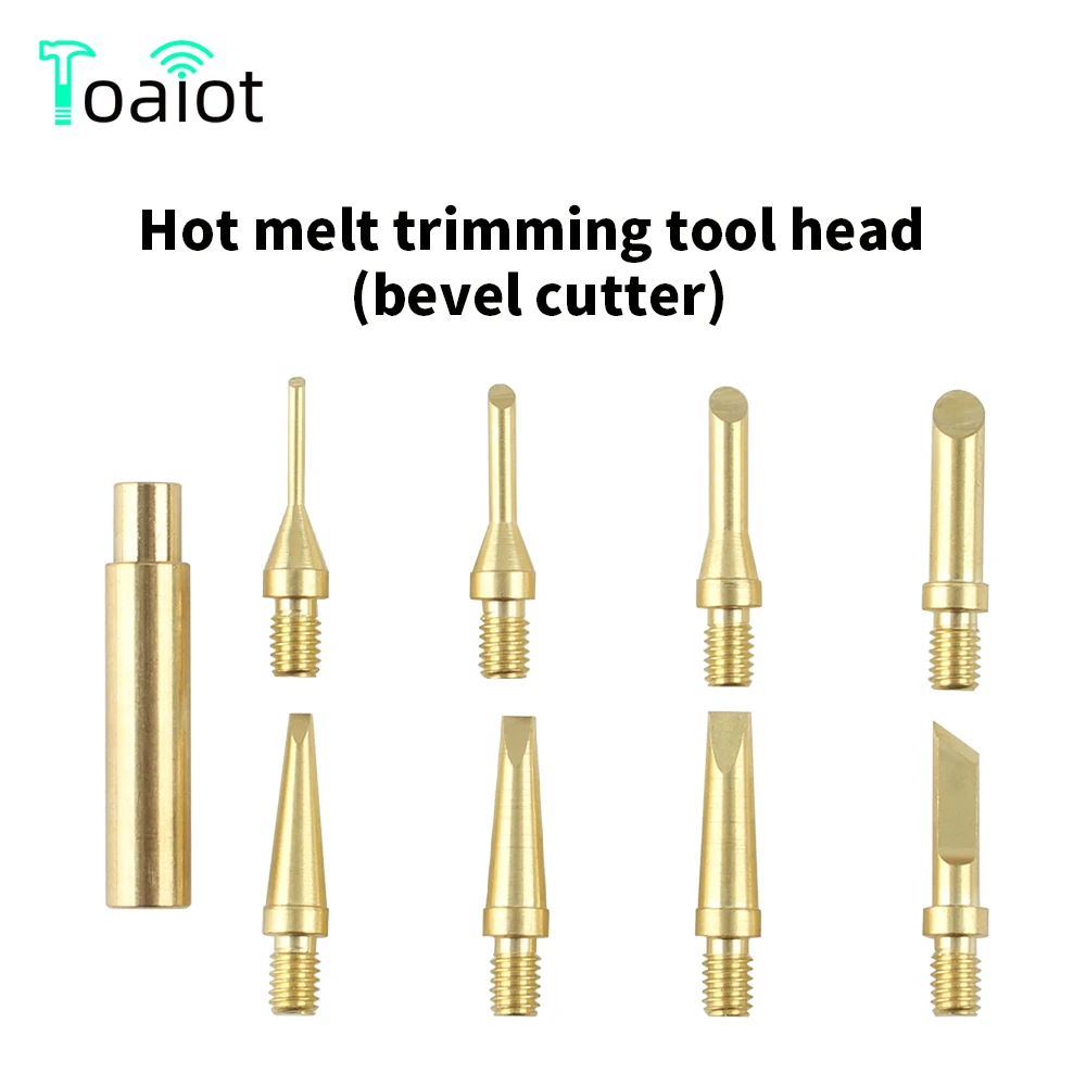Toaiot – écrou d'insertion thermique, pointe de fer en laiton, ensemble de chaleur thermofusible, outil d'insertion, pointe de fer à souder, outil de finition d'impression 3D, têtes de coupe