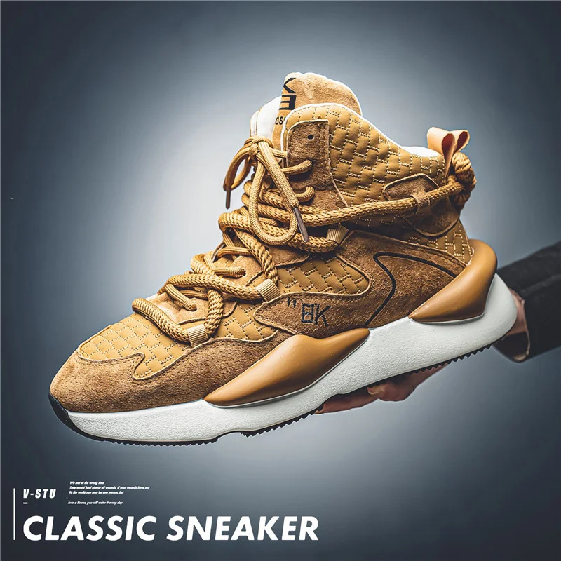 

Autumn Winter Retro Men's Trendy Sneakers Street Hip Hop High Top Designer Shoes Men Casual Sneakers Fashion Quality Men's Shoes