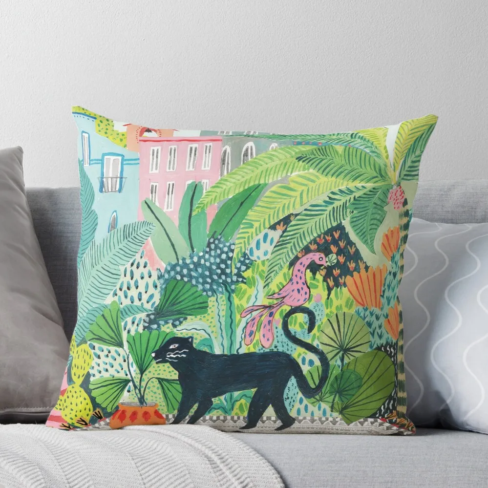 

Jungle Panther Throw Pillow Pillowcases For Pillows christmas ornaments 2024 Cushions Home Decor